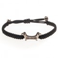 PULSERA M&T DIAMANTES BROWN (NEGRA)