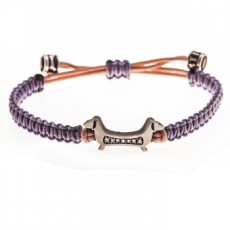PULSERA M&T DIAMANTES BROWN (LILA)