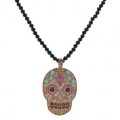 COLGANTE RAIVE CALAVERA MEX CRUZ ROSA