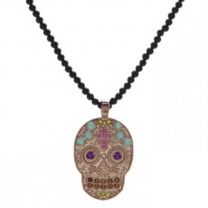 COLGANTE RAIVE CALAVERA MEX CRUZ ROSA