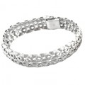 PULSERA MYADN CALADA PLATA