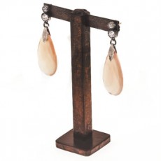 PENDIENTES CALCEDONIA ROSA