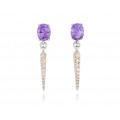 PENDIENTES PASTEL MALVA