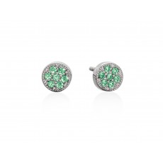 PENDIENTES JOUR VERDE PLATA