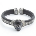 PULSERA RAIVE CUERO CALAVERA