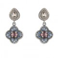 PENDIENTES SUNFIELD FLOR AZUL