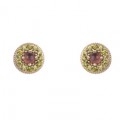 PENDIENTES SUNFIELD BOTTON ROSE