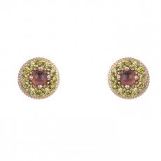 PENDIENTES SUNFIELD BOTTON ROSE