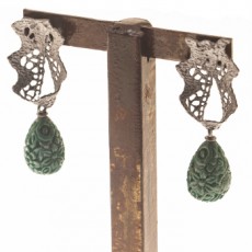 PENDIENTES BARROCOS VERDES
