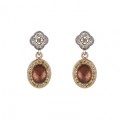 PENDIENTES SUNFIELD MOUVEMENT GRENAT