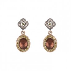 PENDIENTES SUNFIELD MOUVEMENT GRENAT