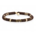 PULSERA MATT MARRON Y DORADA
