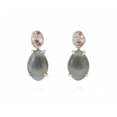 PENDIENTES MINK GRIS 