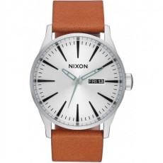 RELOJ NIXON SENTRY LEATHER SILVER & TAN
