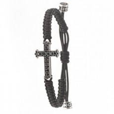 PULSERA CROSS BLACK XL