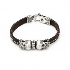 PULSERA RAIVE PLATA CALAVERA ESPINELA