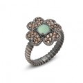 ANILLO RAIVE TREBOL CALCEDONIA CIRCONITA