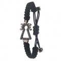PULSERA VIRGEN XL BRILLANTES NEGROS