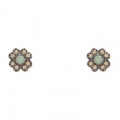 PENDIENTES RAIVE TREBOL BOTON CALCEDONIA