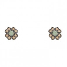 PENDIENTES RAIVE TREBOL BOTON CALCEDONIA