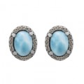PENDIENTES RAIVE BOTON LARIMAR & ZC CAVA