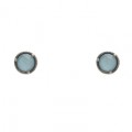 PENDIENTES RAIVE BOTON DOBLETE TURQUESA