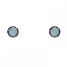 PENDIENTES RAIVE BOTON DOBLETE TURQUESA