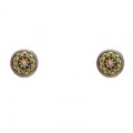 PENDIENTES RAIVE BOTTON CIRCONITAS VERDE