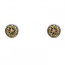 PENDIENTES RAIVE BOTTON CIRCONITAS VERDE