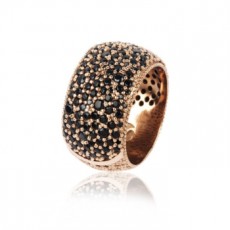 ANILLO SUNFIELD PAVE NEGRO