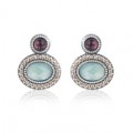 PENDIENTES SUNFIELD TURMALINA ROSA