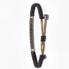PULSERA SLAVE DOUBLE BROWN MACRAME