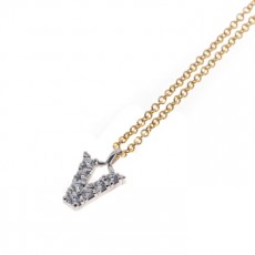 COLGANTE DE BRILLANTES LETRA V