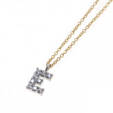 COLGANTE DE BRILLANTES LETRA E