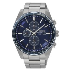 SEIKO SOLAR CRONO BISEL AZULADO