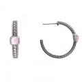 PENDIENTES RAIVE CRIOLLAS OJO DE GATO ROSA
