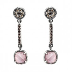 PENDIENTES RAIVE LARGO OJO DE GATO ROSA