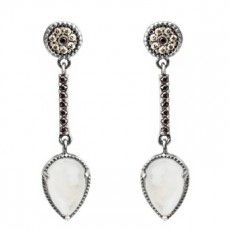 PENDIENTES RAIVE LARGOS PIEDRA LUNA