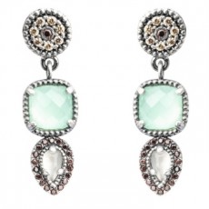 PENDIENTES RAIVE FLOK CALCEDONIA VERDE