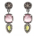 PENDIENTES RAIVE FOLK OJO DE GATO ROSA