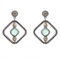 PENDIENTES RAIVE CIRCO CALCEDONIA VERDE
