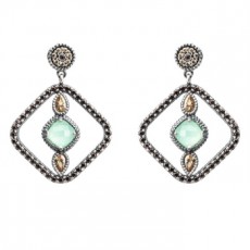PENDIENTES RAIVE CIRCO CALCEDONIA VERDE