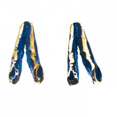 PENDIENTES FILI PLAZA BRONCE AZUL
