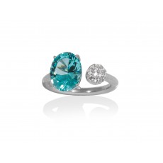 ANILLO PARADISE AZUL OVALO
