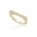 ANILLO CUADRADO DORADO