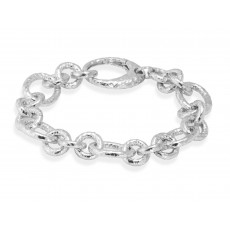 PULSERA TEXTURE XL PLATA
