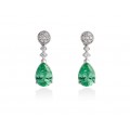 PENDIENTES LAGRIMA VERDE
