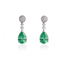 PENDIENTES LAGRIMA VERDE
