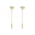 PENDIENTES CON CADENA Y TACHUELAS