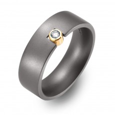 ANILLO TF TITANIO ORO DETALLES